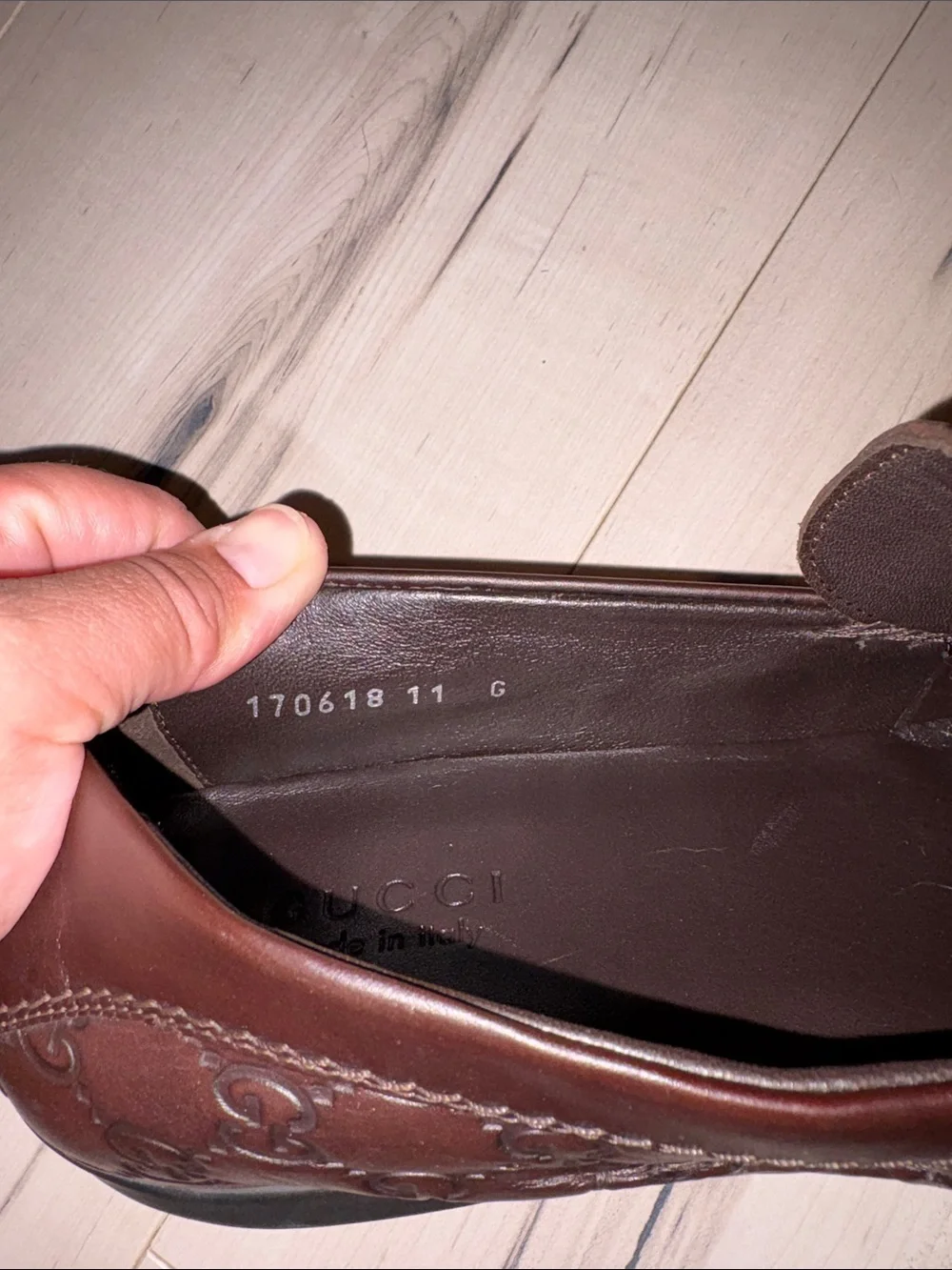 Gucci brown leather